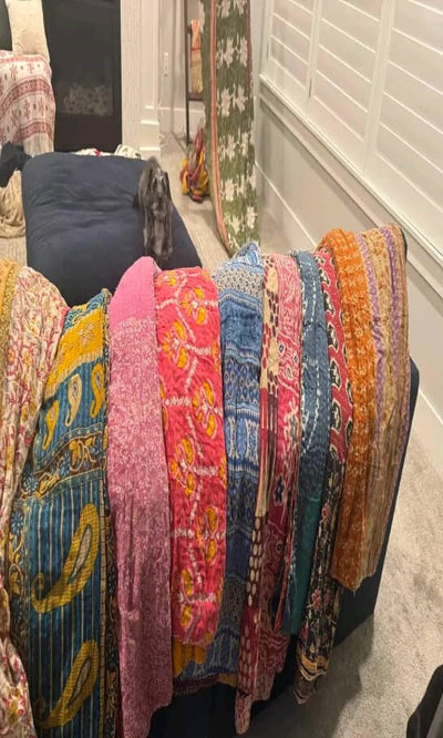 Kantha Throw